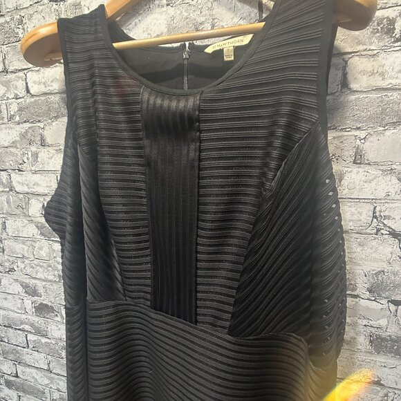 EUC 41 Hawthorn Black Midi Dress Size 2X - Picture 7 of 12